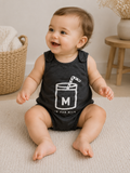 Next Baby Romper „M is for Milk“ – dunkelgrau 🥛 | Gr. 74