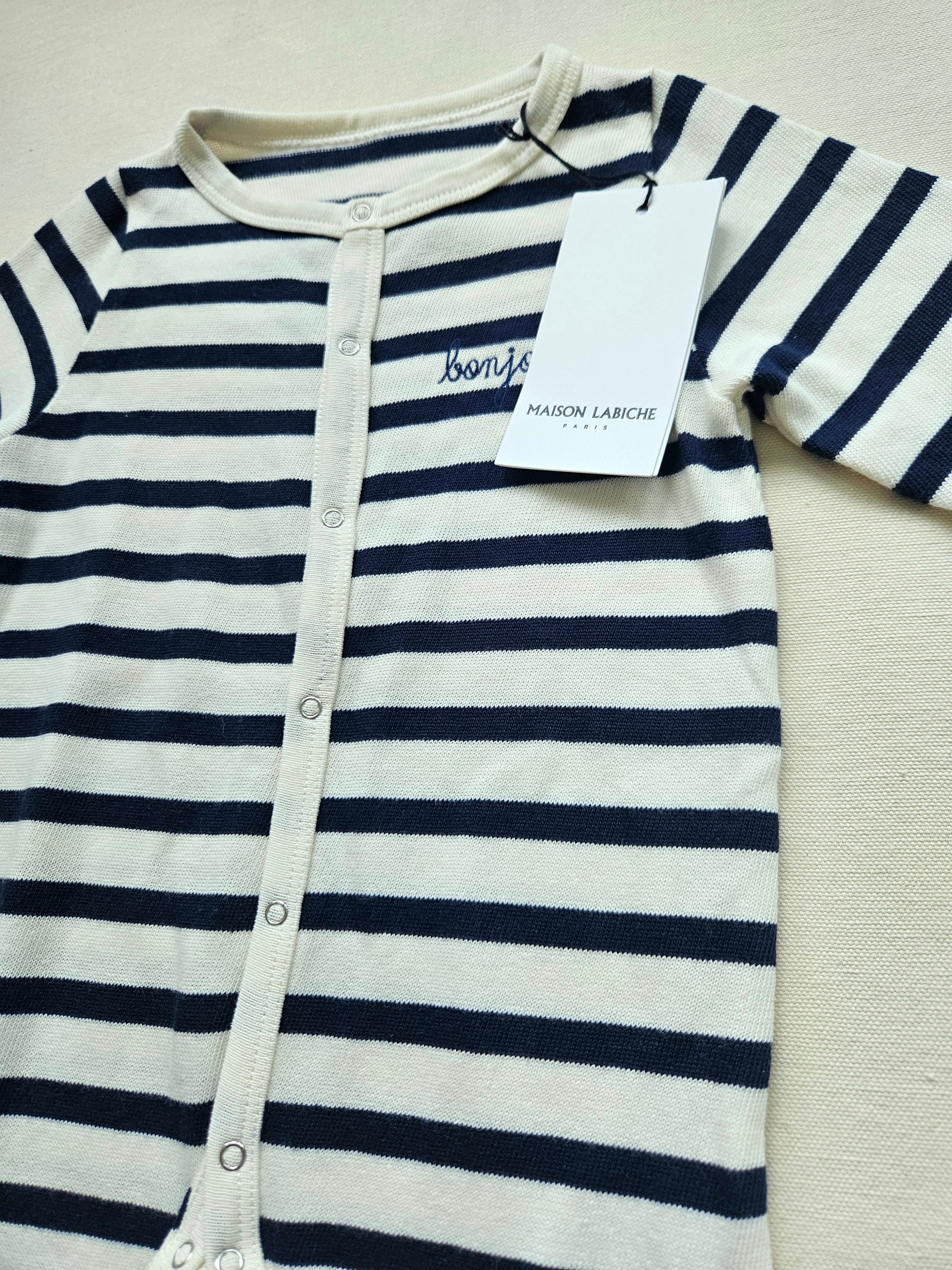 Maison Labiche Paris Strampler "Bonjour" | Gr. 80 | Neu mit Etikett