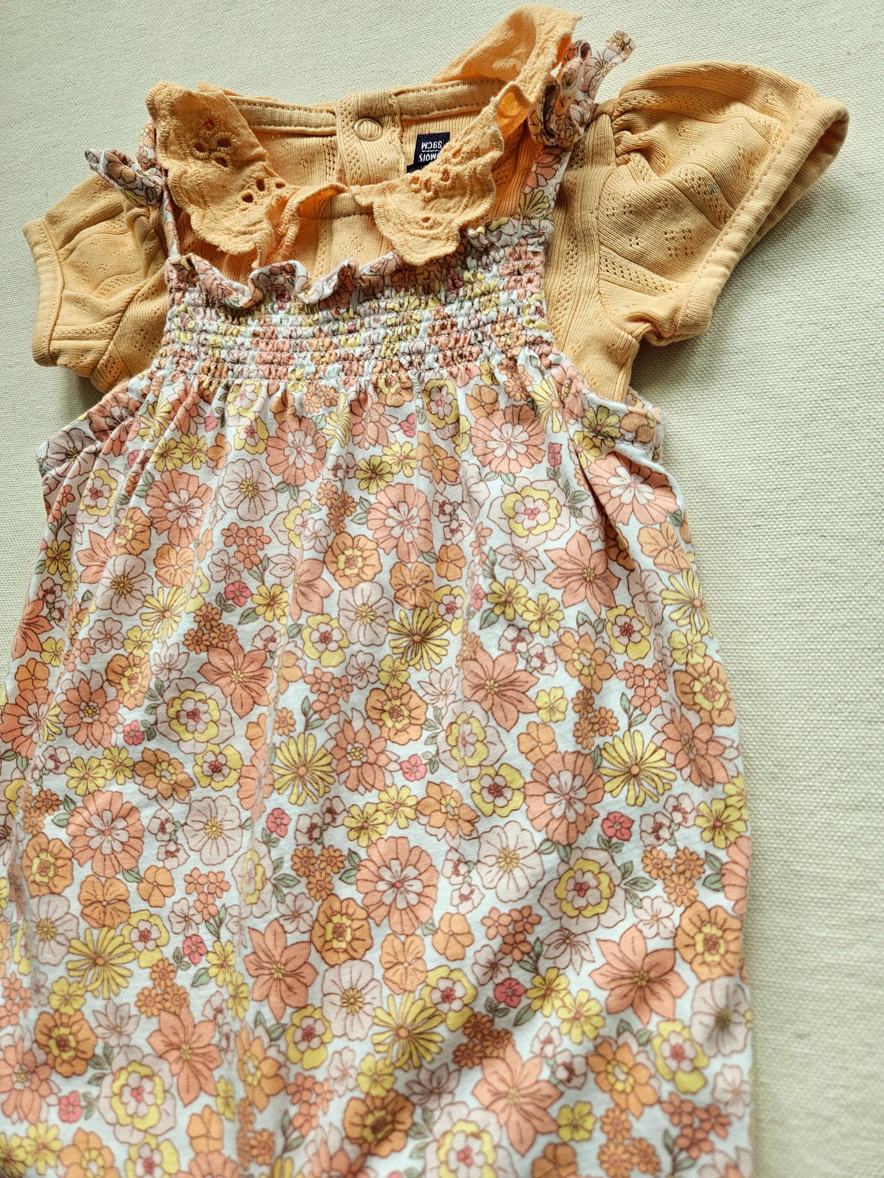 Sergent Major & Carter’s Set mit Body & Blumen-Strampler 🏵 | Gr. 62
