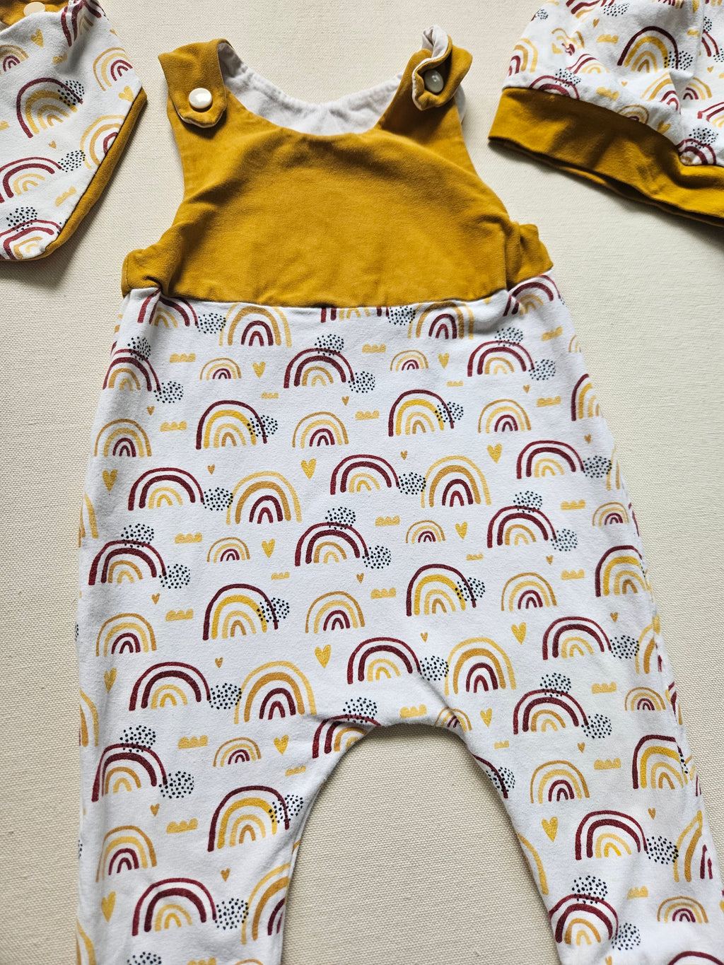 Handmade 3-teiliges Baby-Set mit Regenbogen 🌈 | Gr. 68