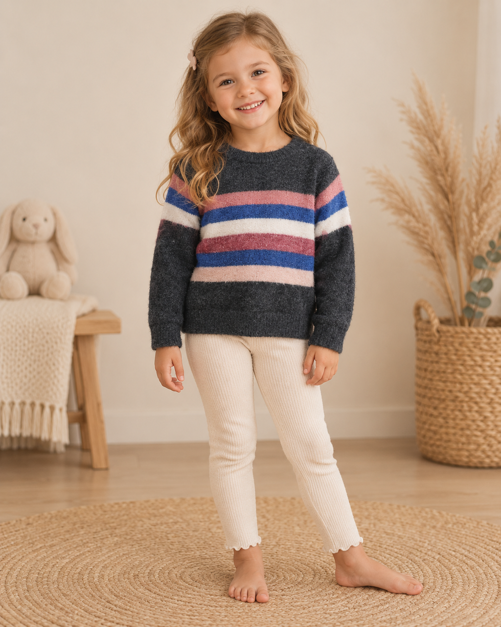 Name it Mädchen Strickpullover gestreift | Gr. 116