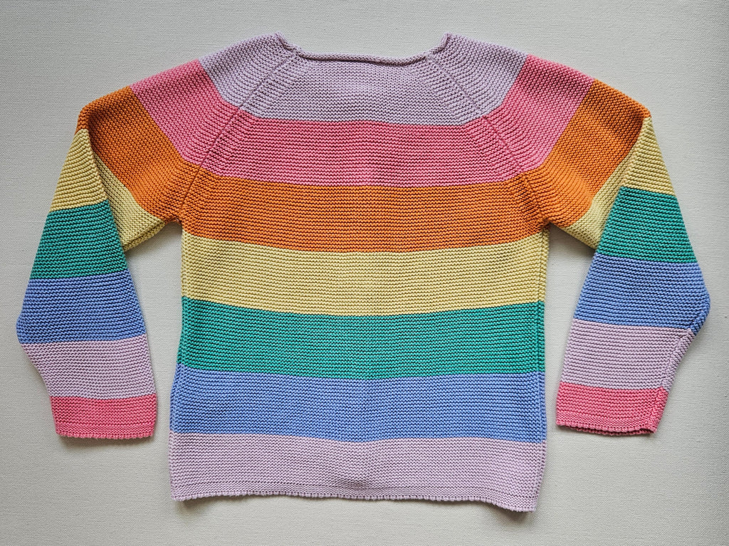 PUSBLU Regenbogen-Strickjacke aus Baumwolle 🌈 | Gr. 104