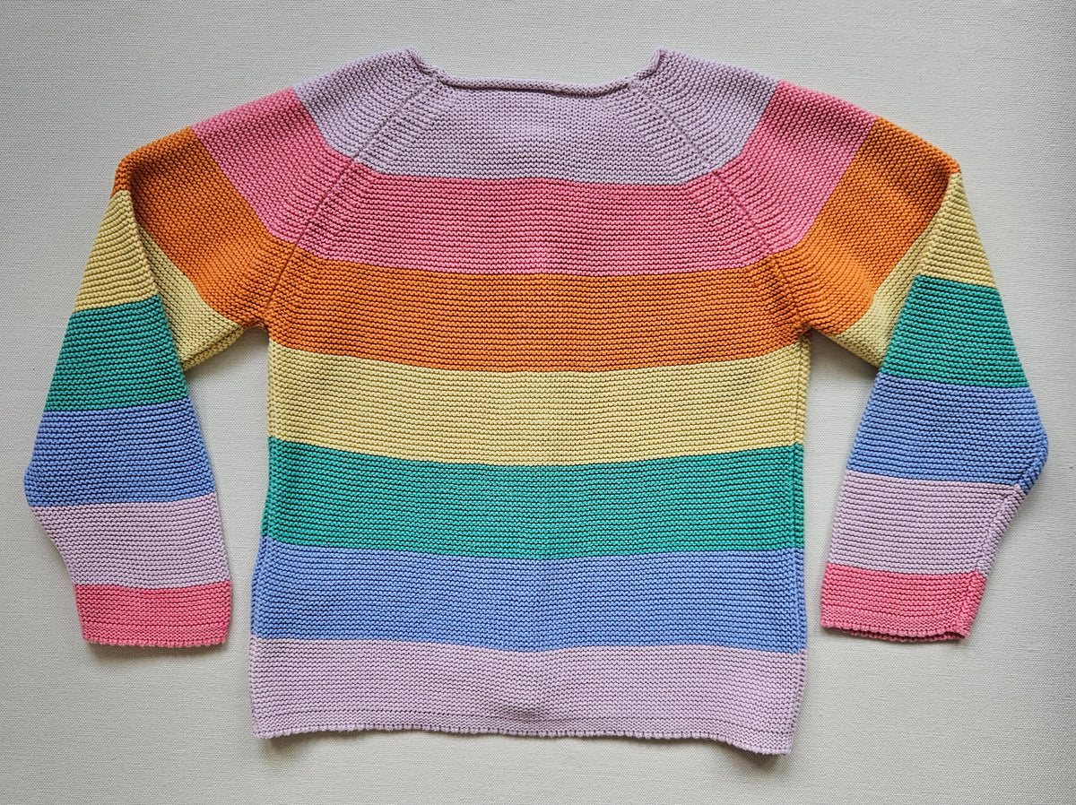 PUSBLU Regenbogen-Strickjacke aus Baumwolle 🌈 | Gr. 104