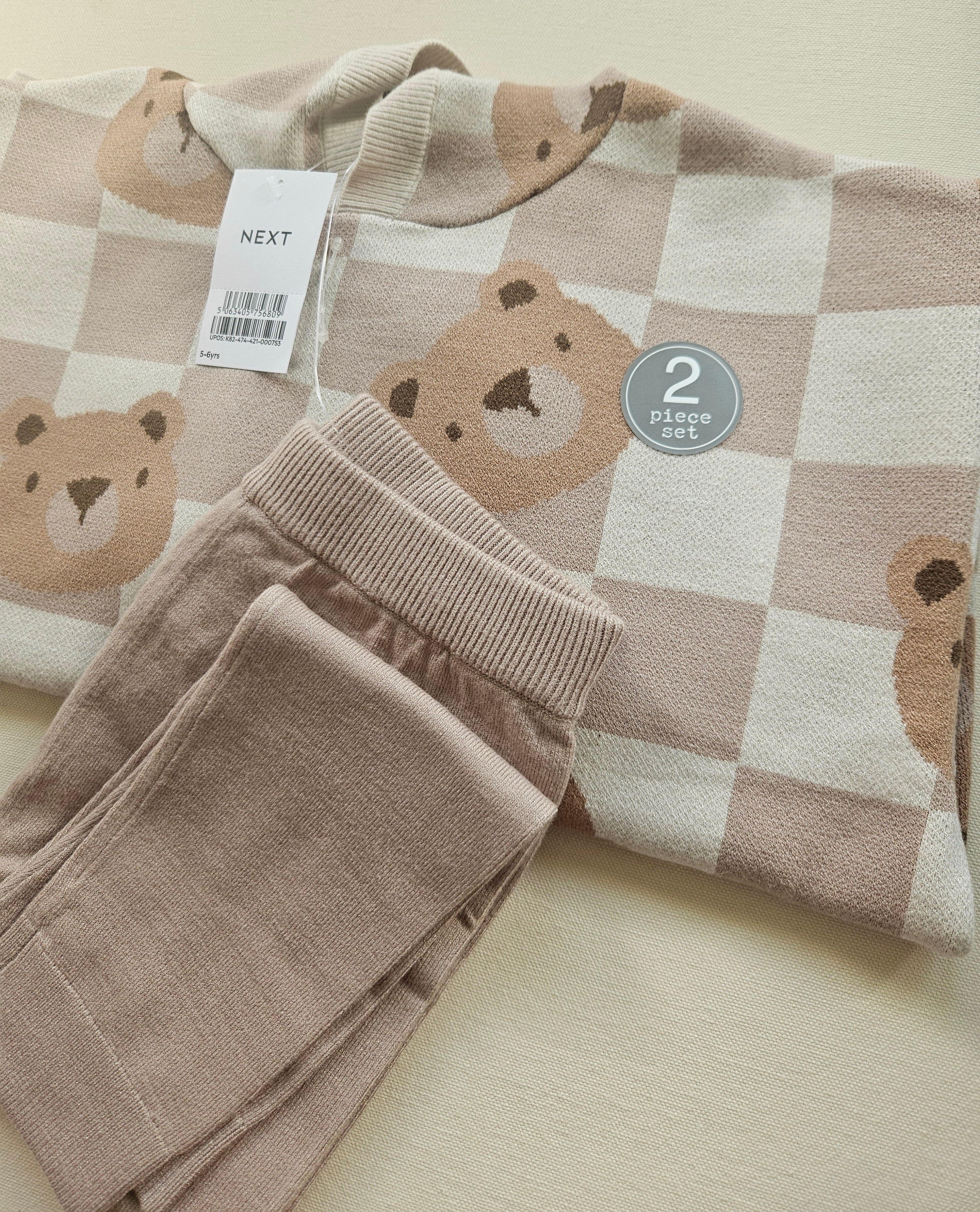 Next Strick-Set mit Bärenmotiv 🐻 | Gr. 116 | Neu mit Etikett