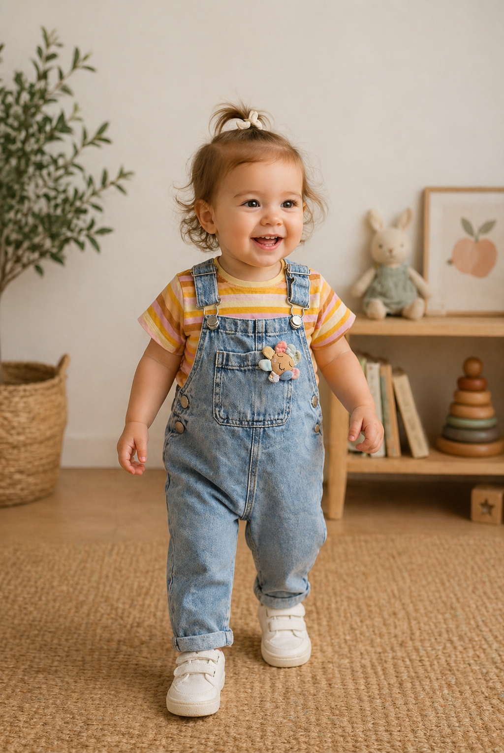 Outfit Jeans-Latzhose + T-Shirt - Größe 86 - NEXT