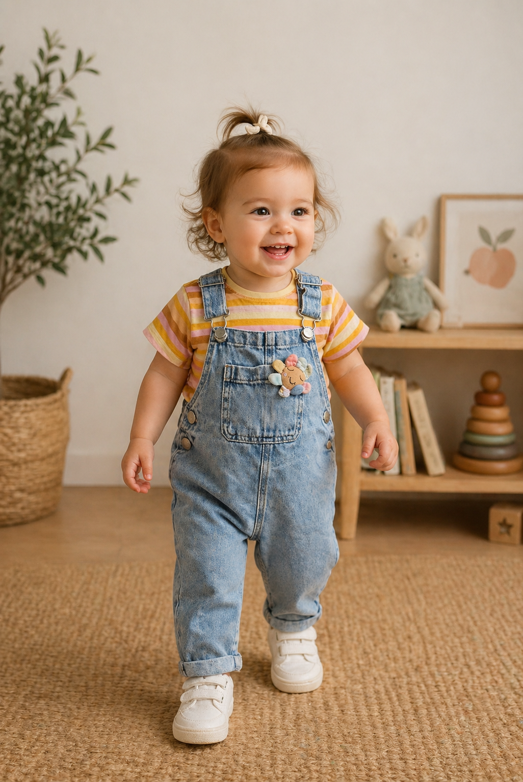 Outfit Jeans-Latzhose + T-Shirt - Größe 86 - NEXT