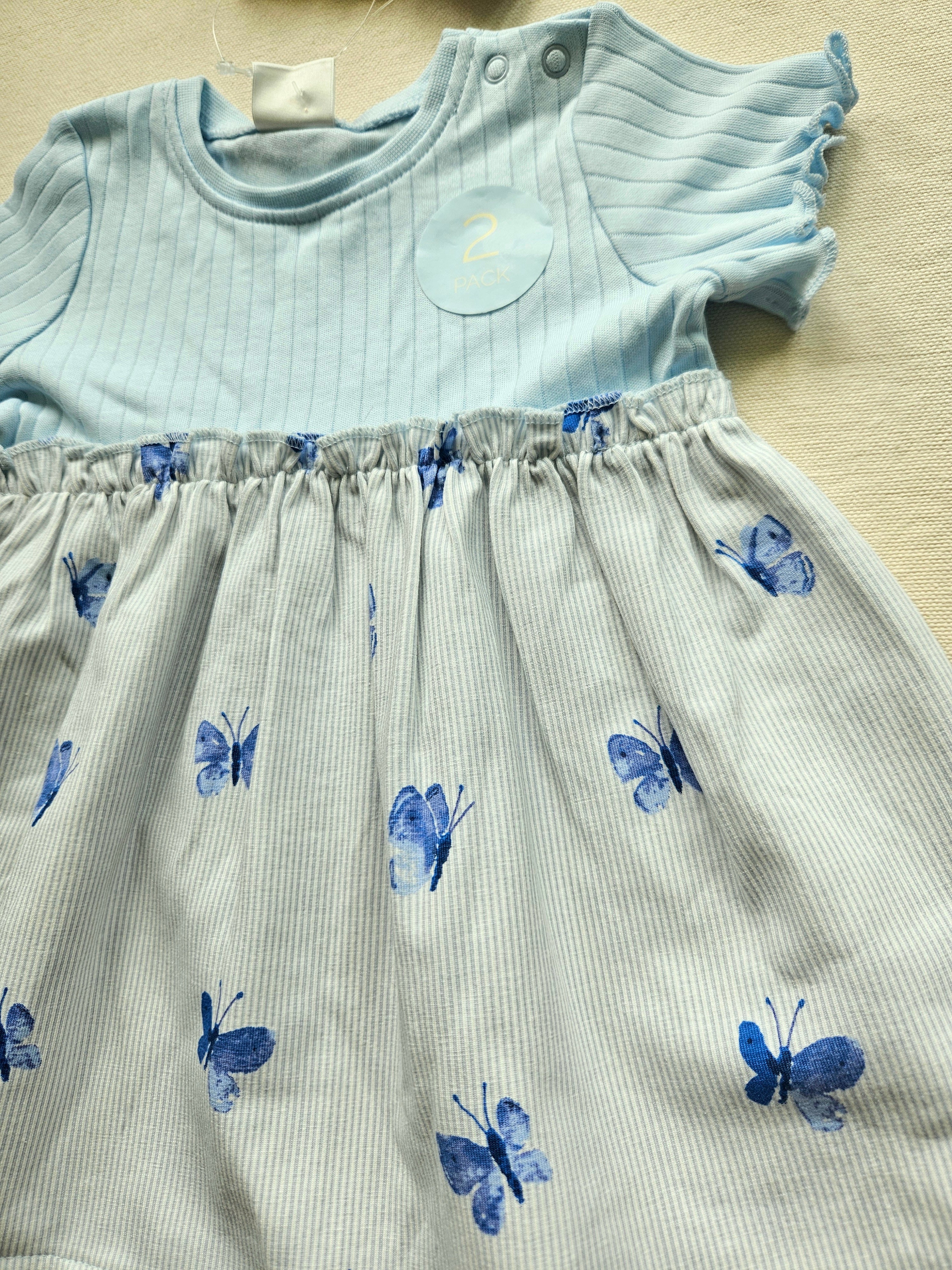 Next Baby 2er-Kleiderset 🦋 | Gr. 62 | Neu mit Etikett