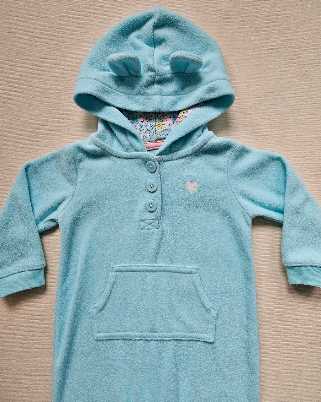 Carter’s Fleece-Overall mit Kapuze & Öhrchen | Gr. 74