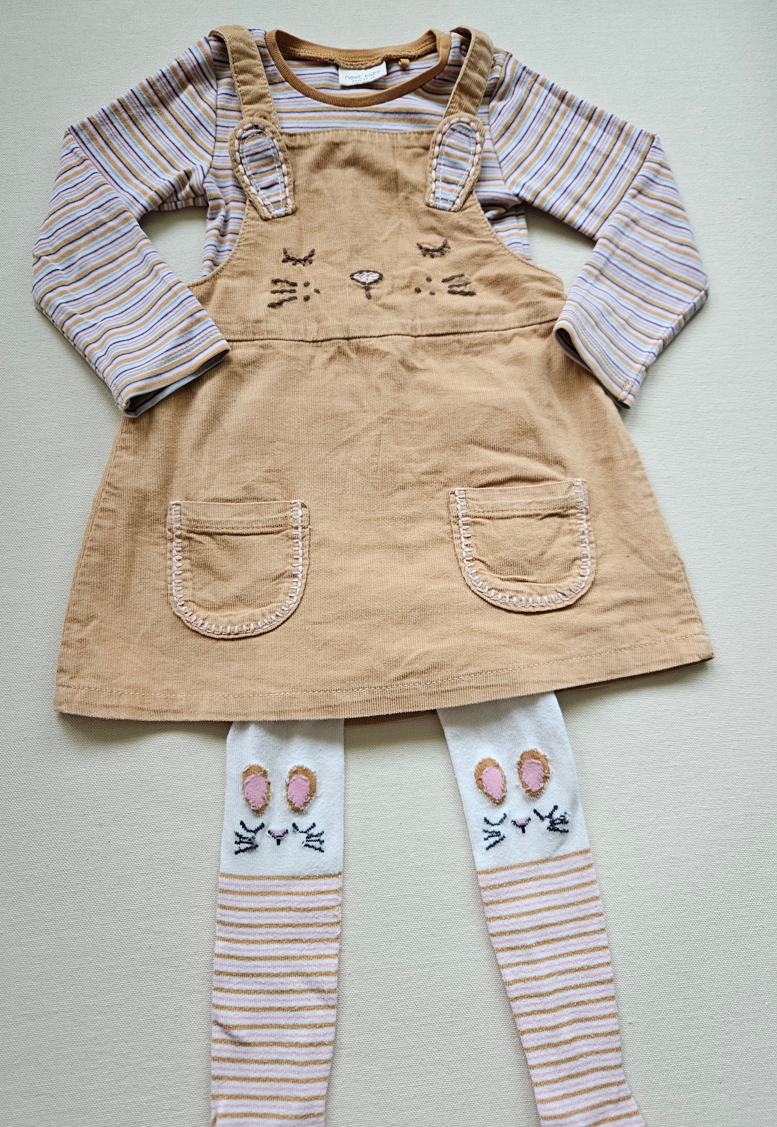 Next 3-teiliges Outfit mit Häschenkleid 🐰 | Gr. 80