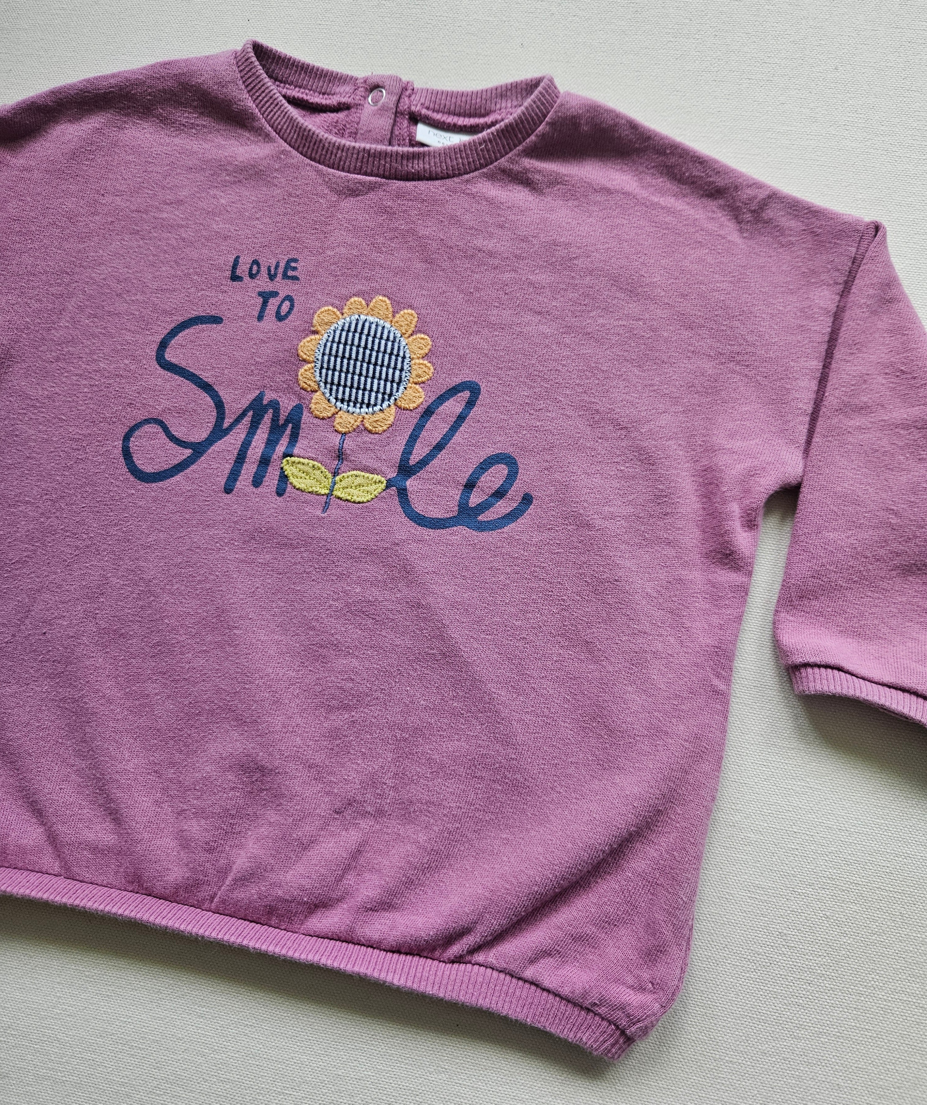 Next Baby Sweater „Love to Smile“ 🌻 | Gr. 80