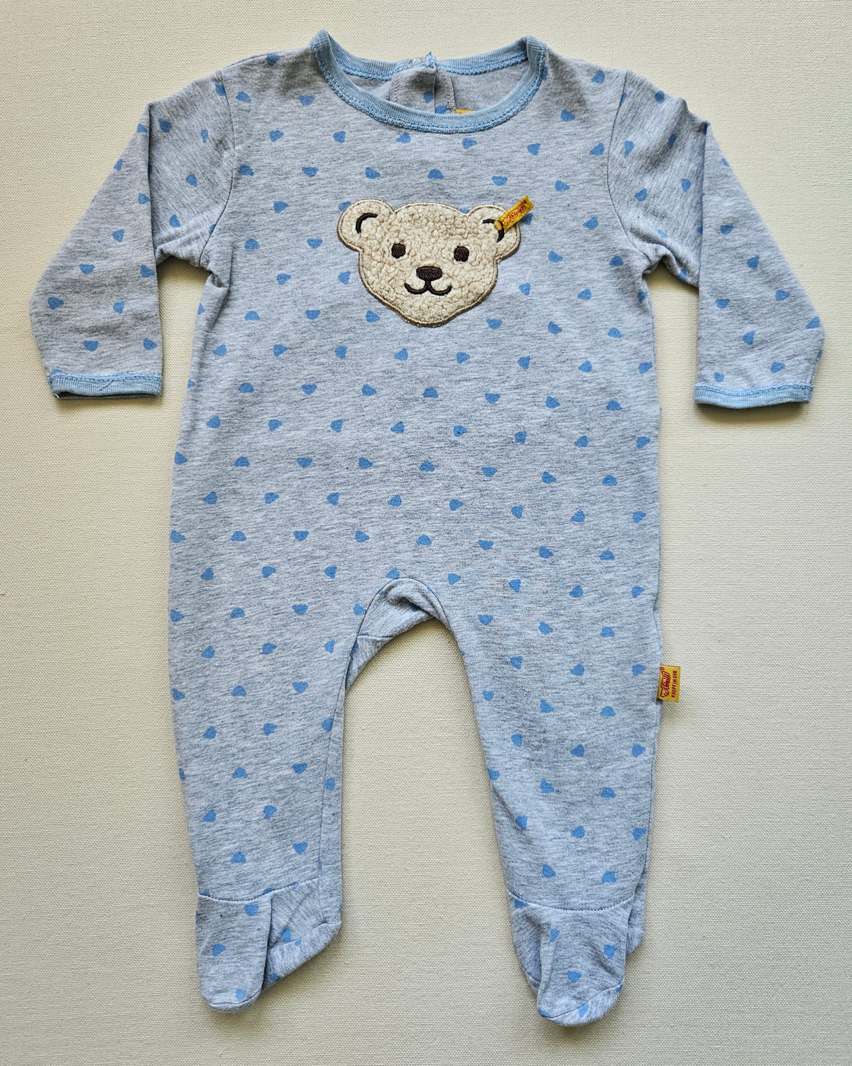 Steiff Baby-Strampler mit Teddy & Herzchen | Gr. 62