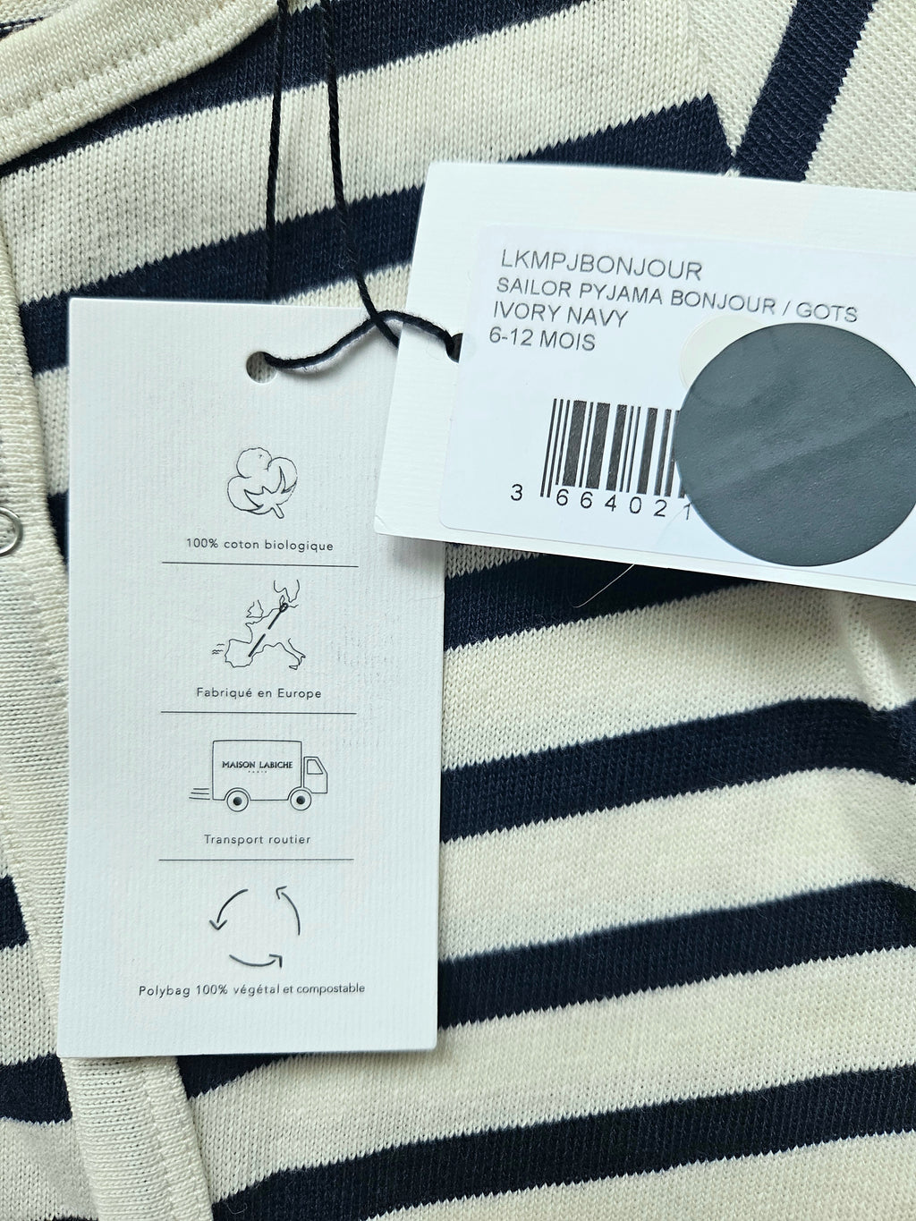 Maison Labiche Paris Strampler "Bonjour" | Gr. 80 | Neu mit Etikett