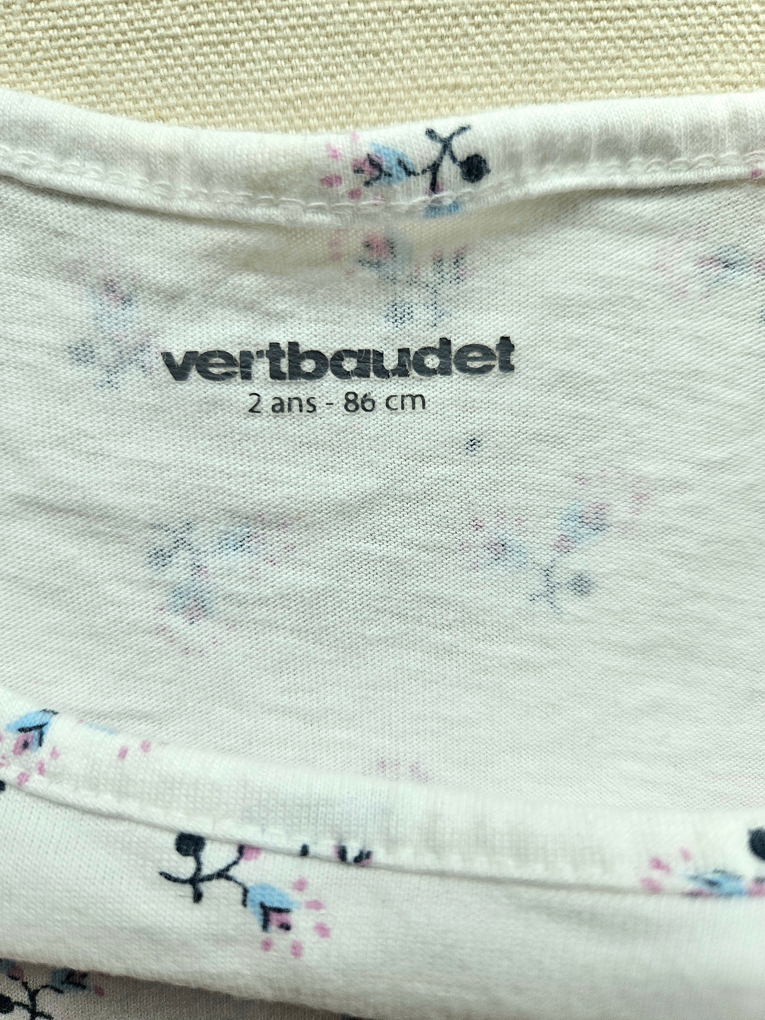 Vertbaudet Outfit mit Musselin-Rock | Gr. 86