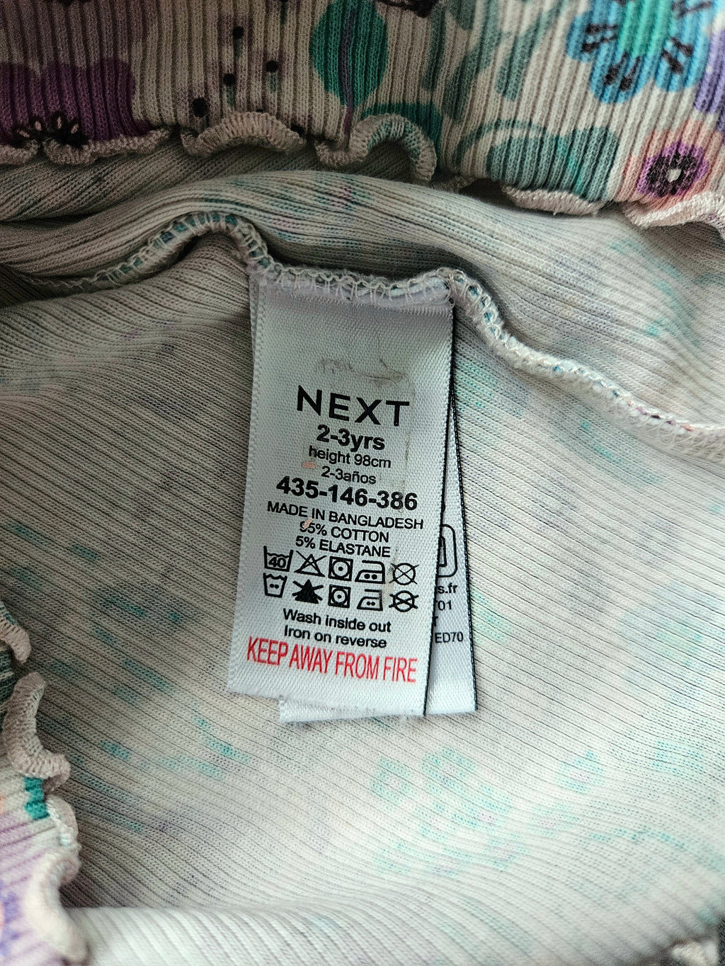 Langarmshirt mit Blumenmuster – Größe 98 – NEXT