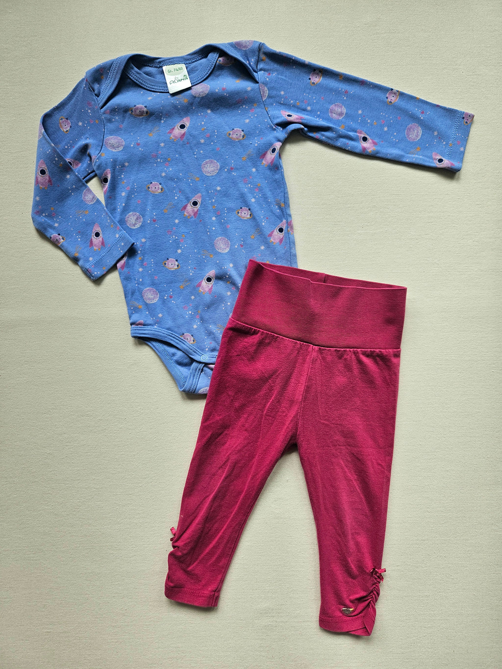 Steiff & Alana Outfit mit Weltraum-Body & Leggings 🚀 | Gr. 74