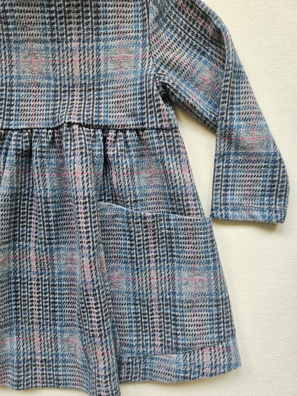 NEXT Langarmkleid kariert mit Tasche | Gr. 86