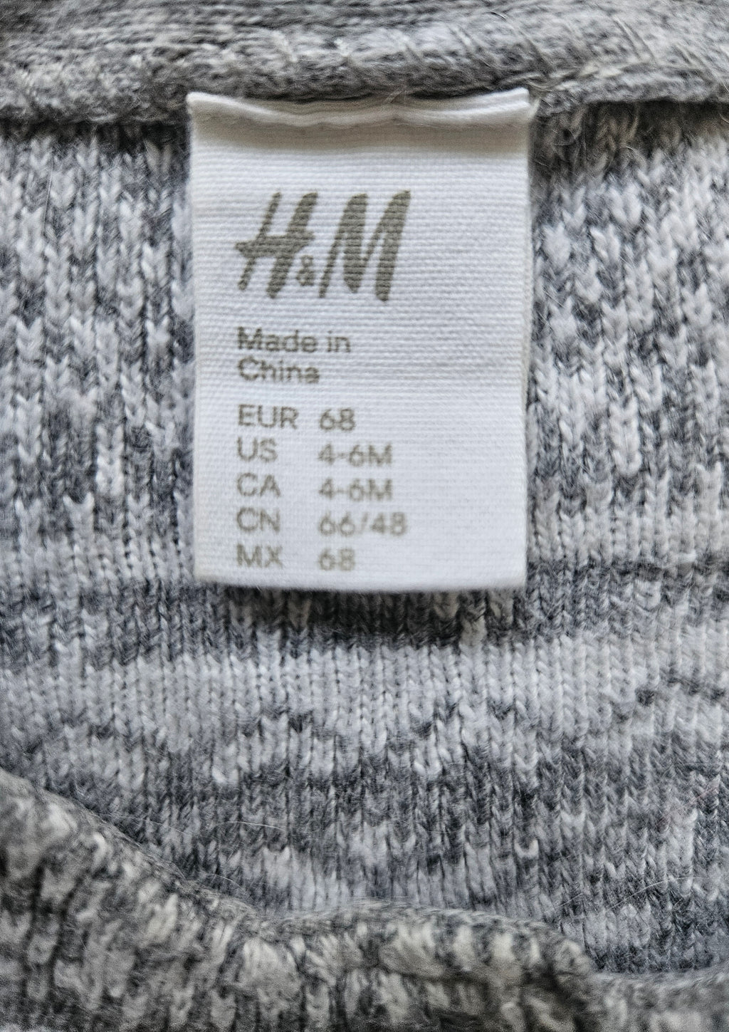 H&M Baby-Set – Gemusterte Strickjacke & Leggings | Gr. 68