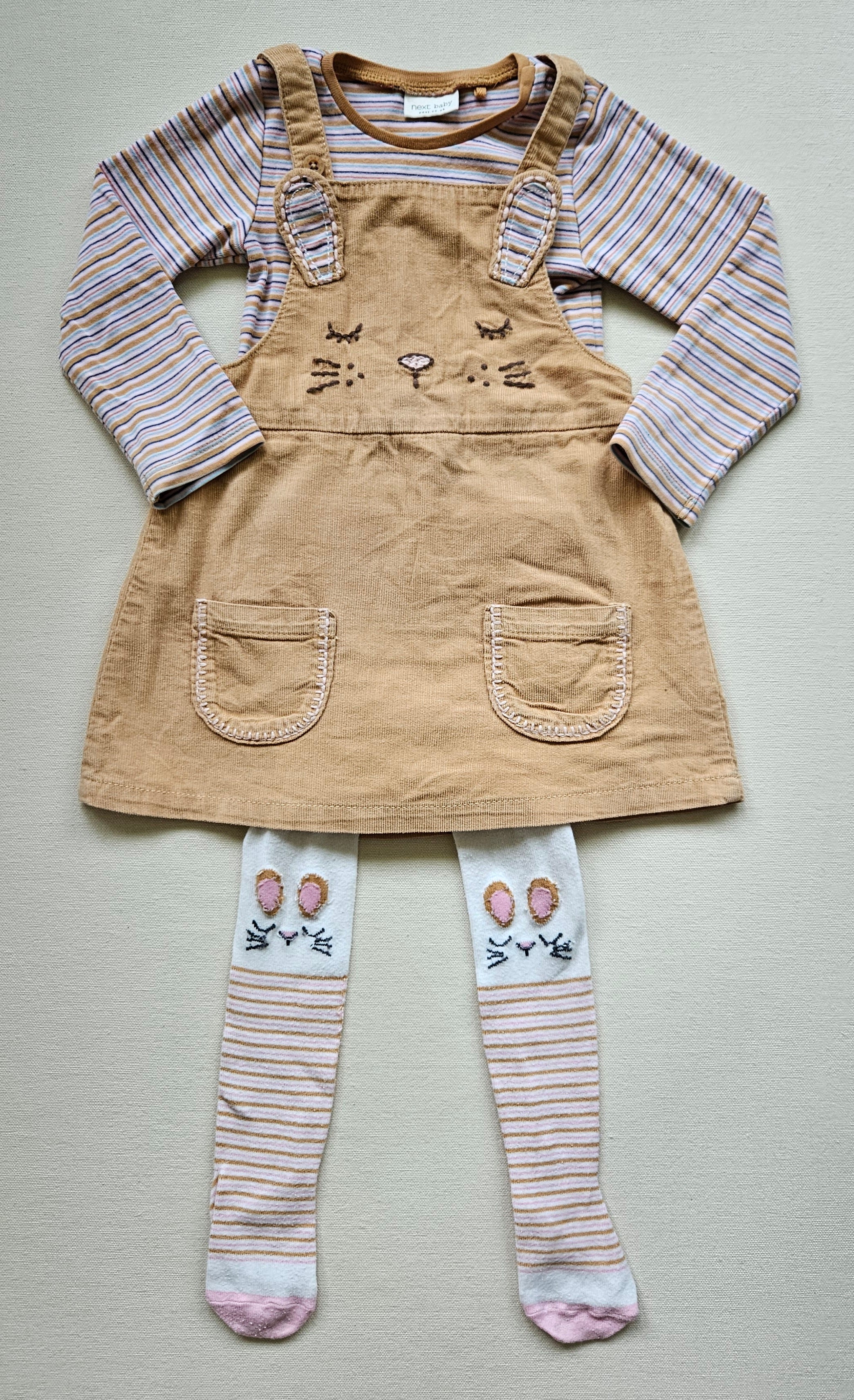 Next 3-teiliges Outfit mit Häschenkleid 🐰 | Gr. 80
