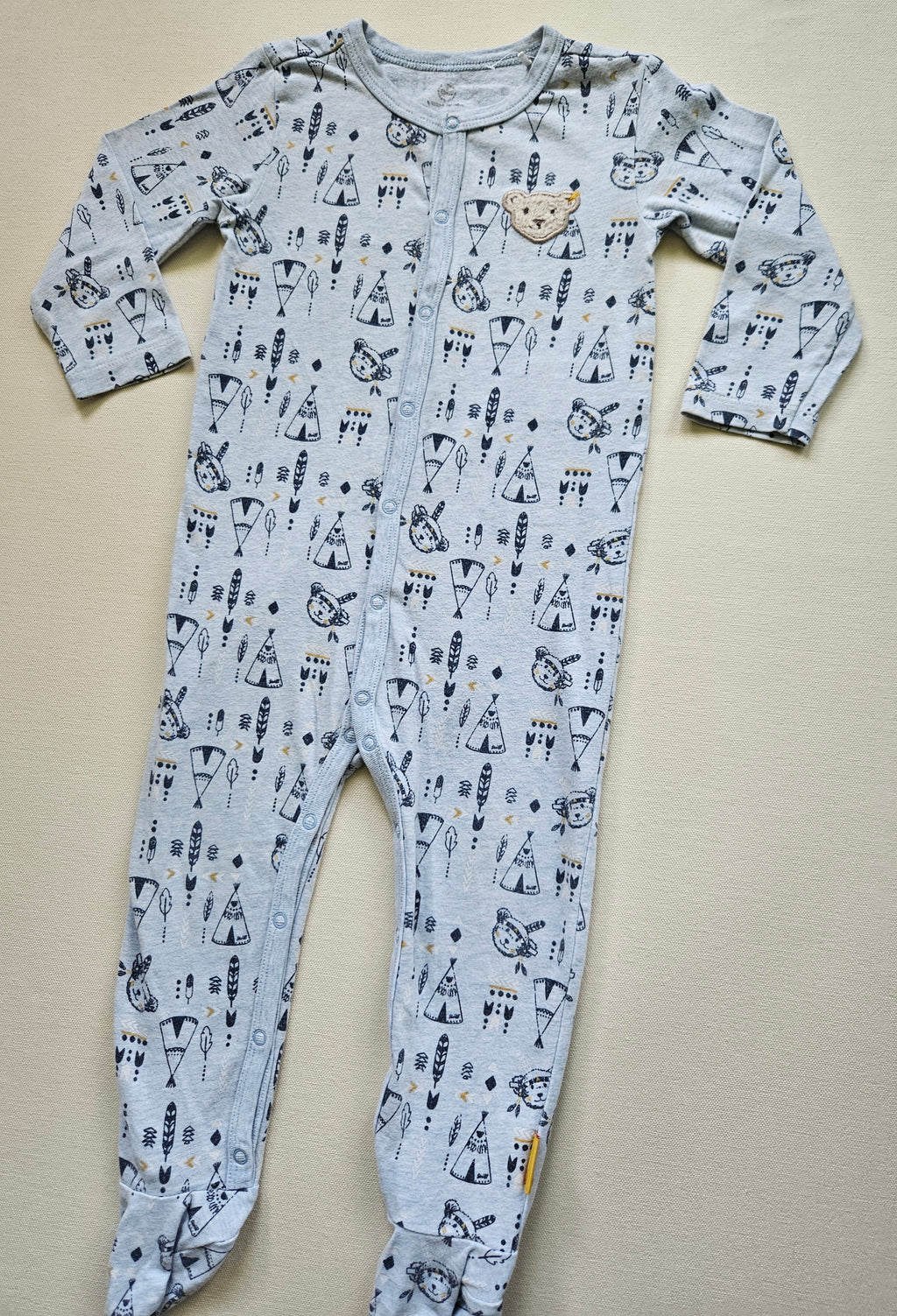 Steiff Schlafanzug mit Füßen & Allover-Print 🐻 | Gr. 80