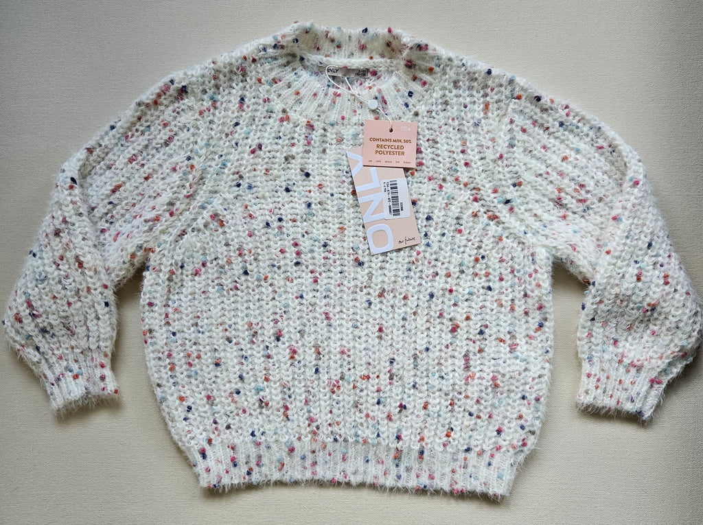 ONLY Kuschelpullover mit bunten Sprenkeln | Gr. 110/116