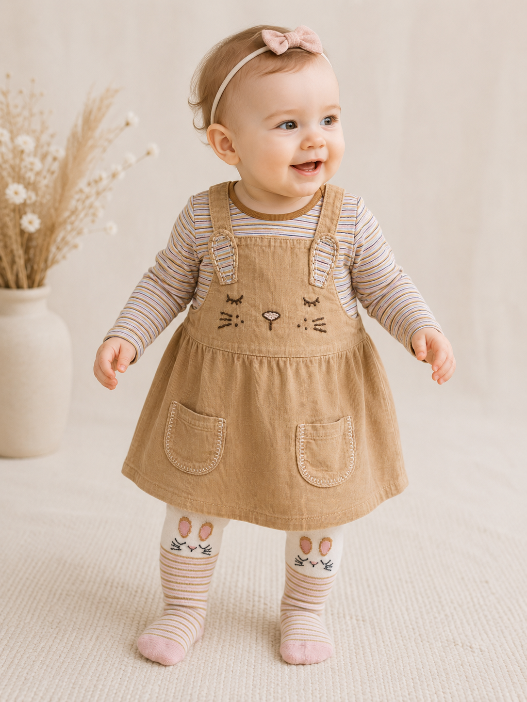 Next 3-teiliges Outfit mit Häschenkleid 🐰 | Gr. 80
