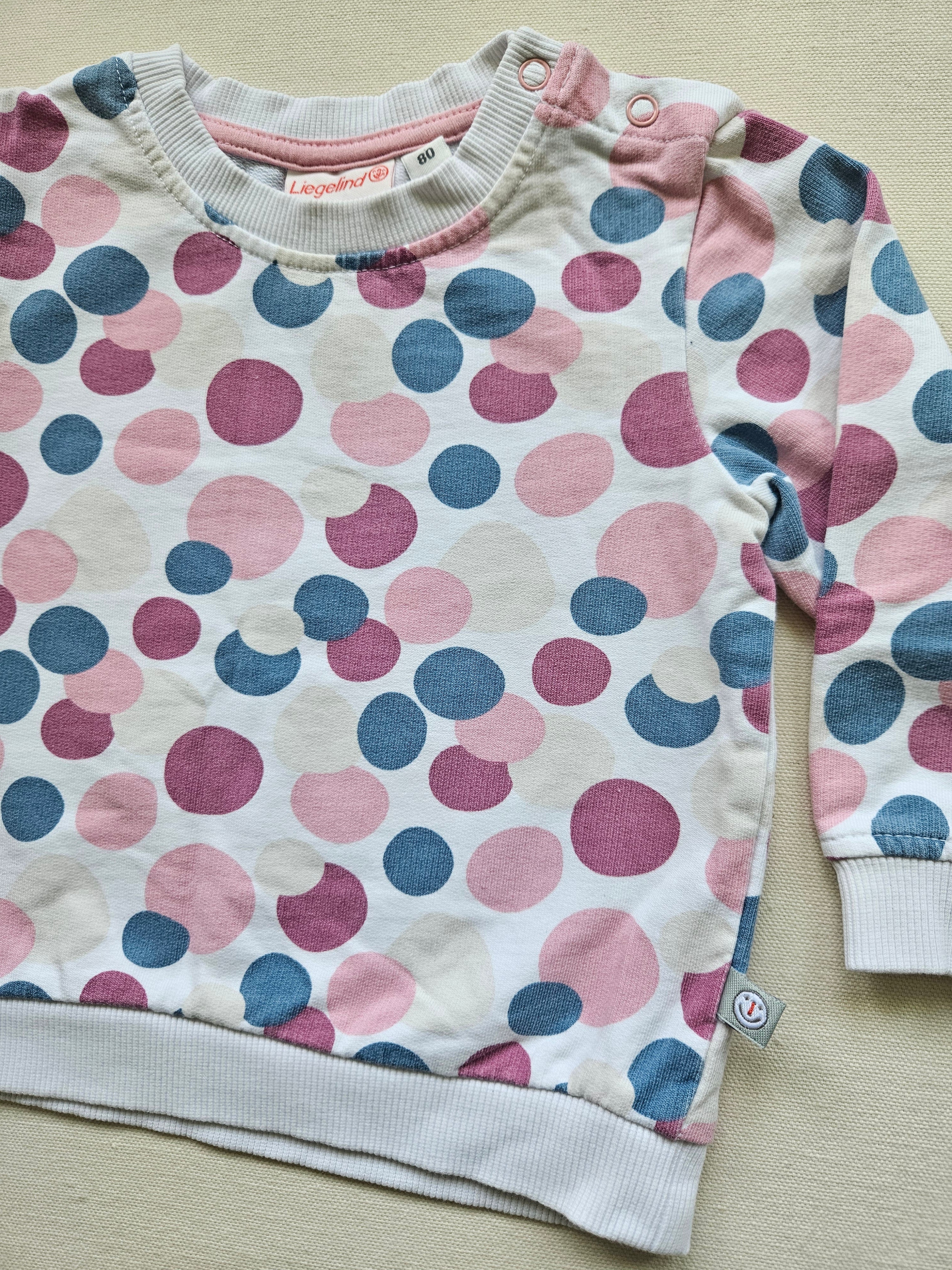 Liegelind Sweatshirt mit buntem Punkte-Muster | Gr. 80