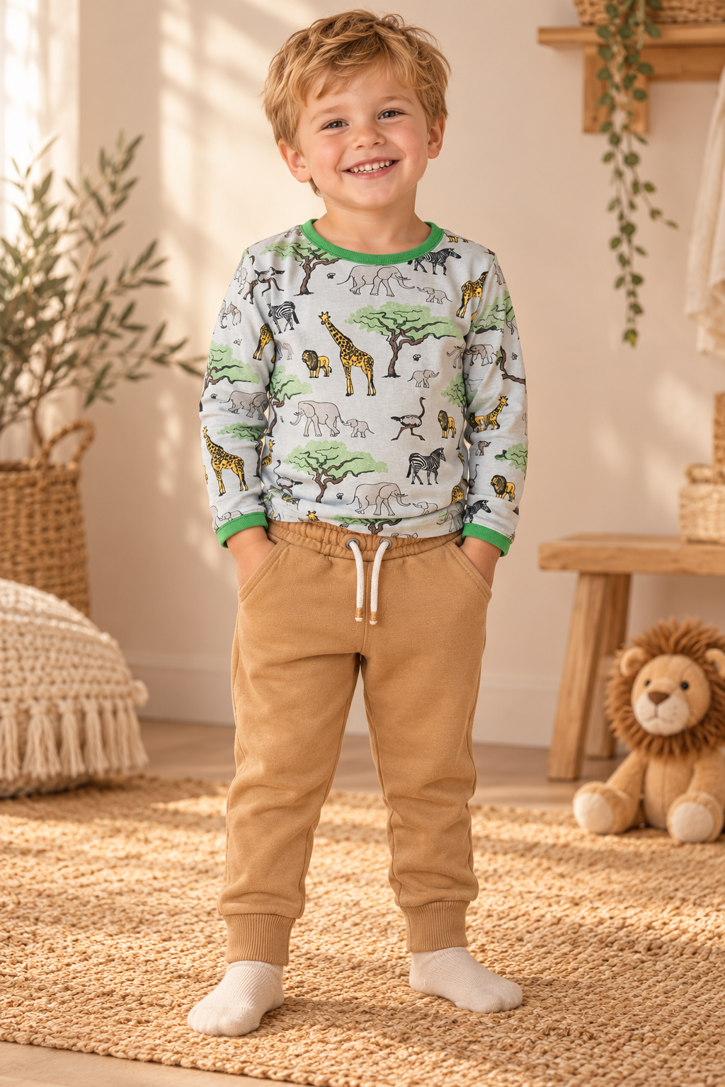 DUNS & NEXT Set mit Safari-Print 🐘🦒 | Gr. 98