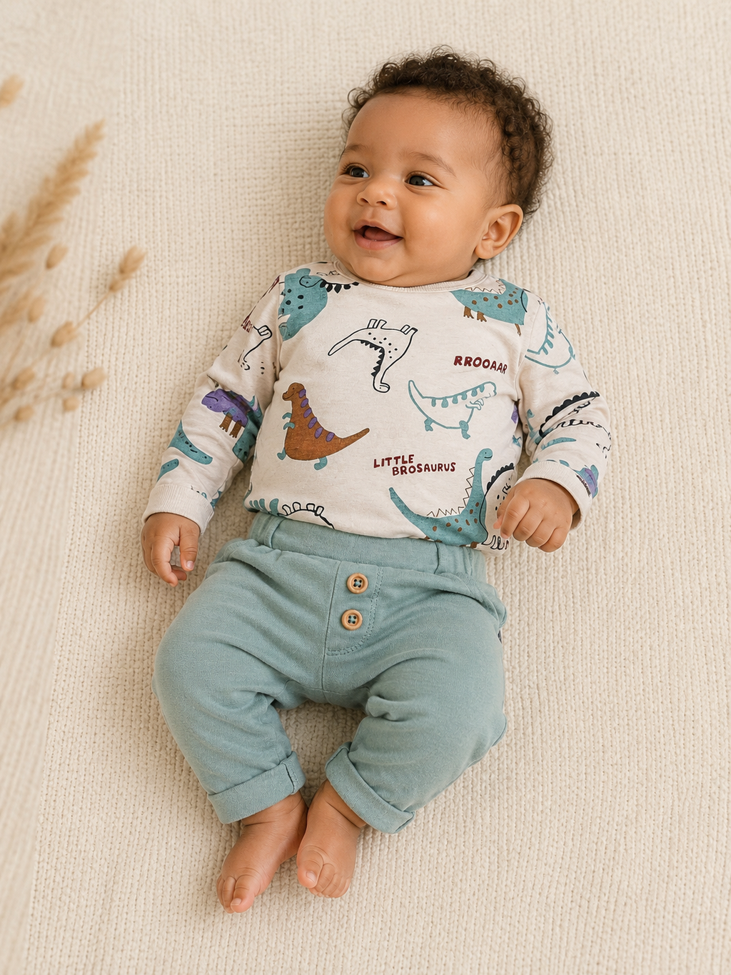H&M & Jacky Baby Outfit Dino | 2-teilig | Gr. 68
