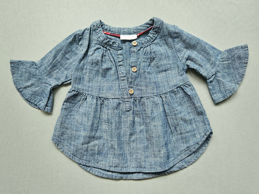 Next Outfit-Set Denim-Tunika + Leggings | Gr. 68