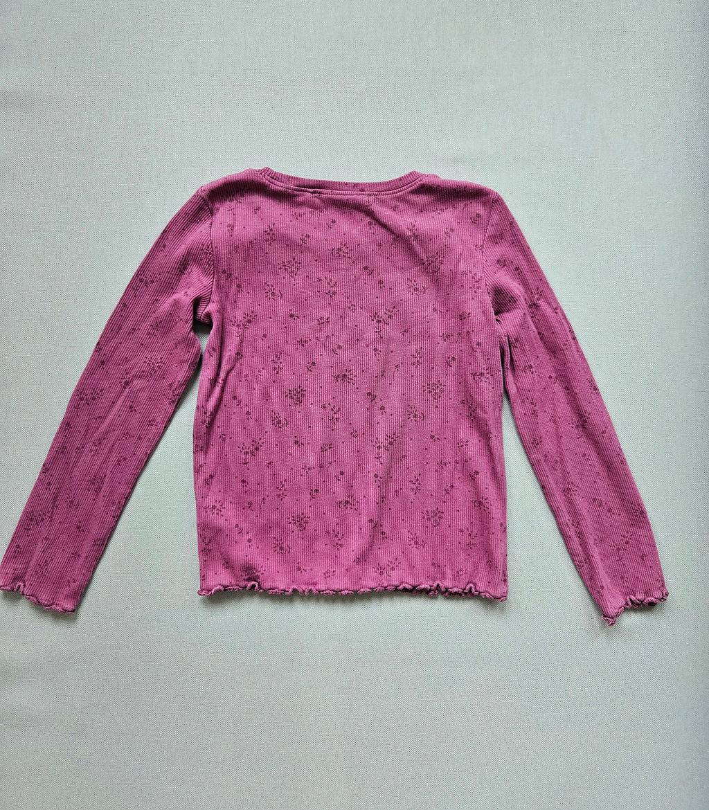 Langarmshirt Rippstoff floral – Gr. 104 – NEXT