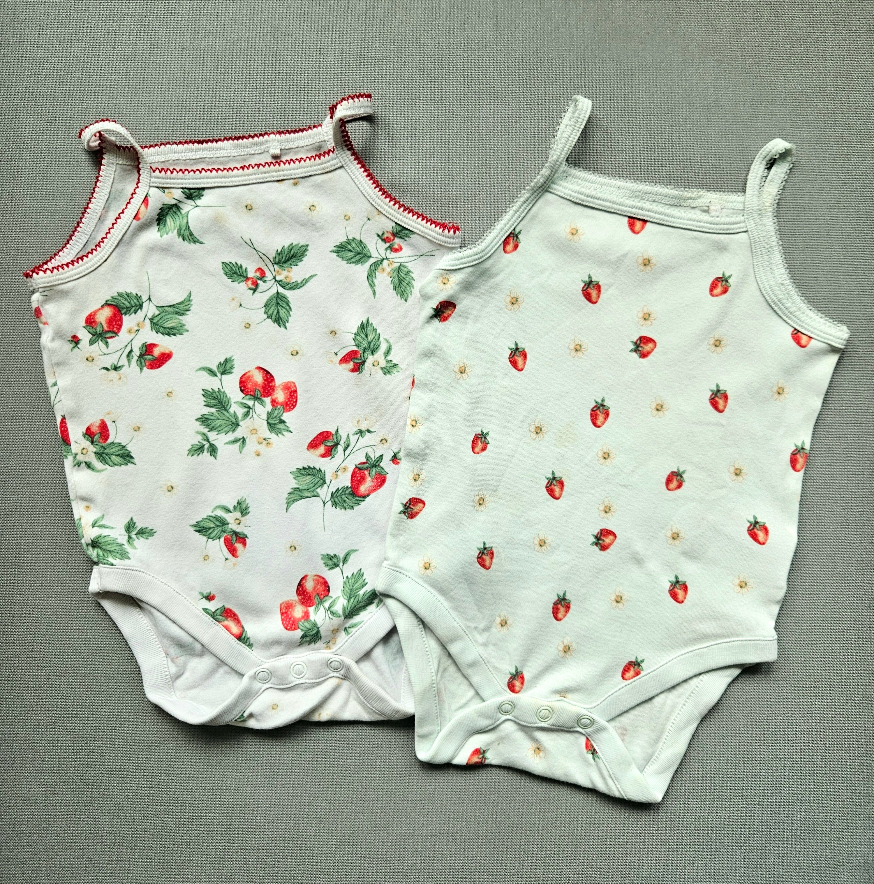 Next 2er Set Trägerbodys Erdbeerprint 🍓 | Gr. 80