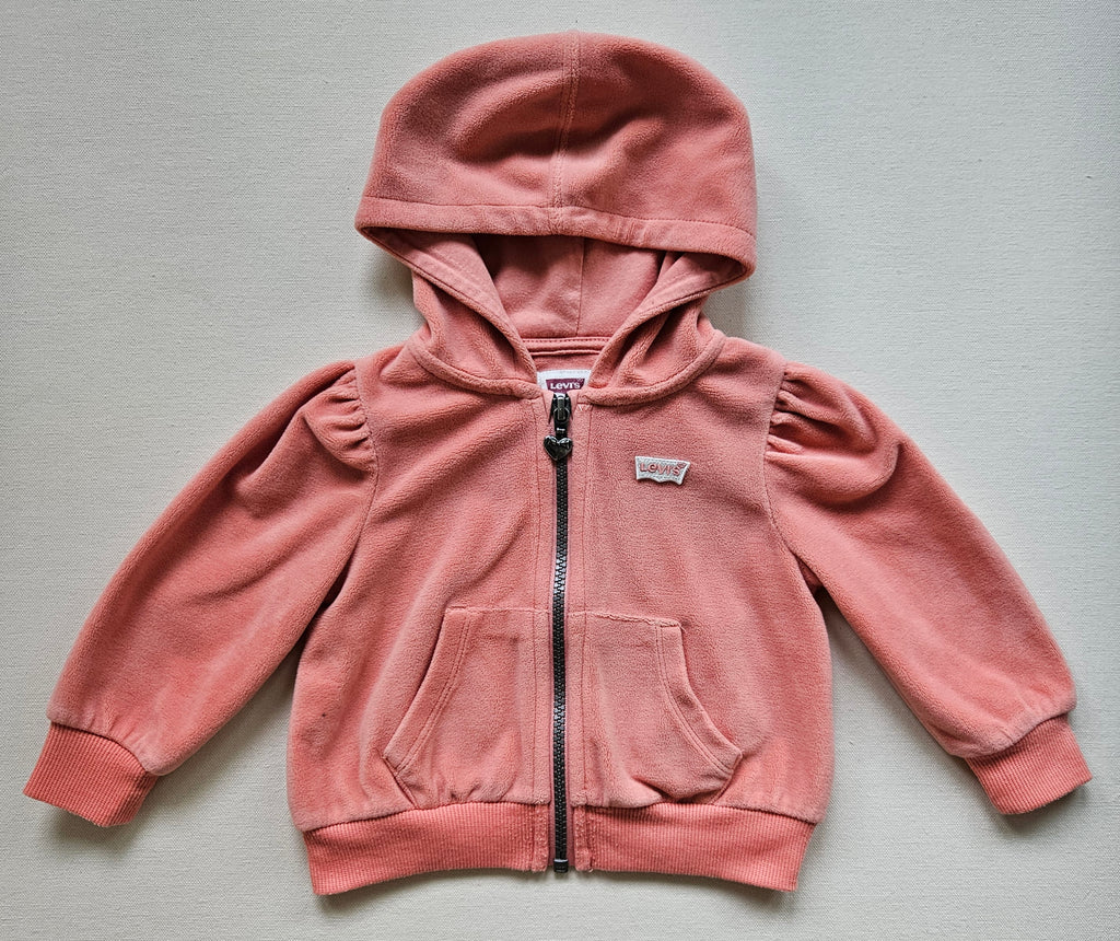 Levi’s Fleecejacke mit Kapuze & Puffärmeln  | Gr. 80
