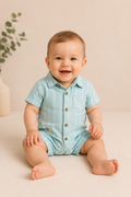 babyZ Baby-Spieler mit Hemdkragen & Streifen | Gr. 74