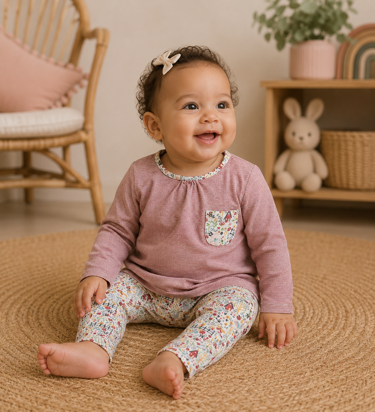 Next 2-teiliges Set mit Langarmshirt & Leggings 🏠 | Gr. 74