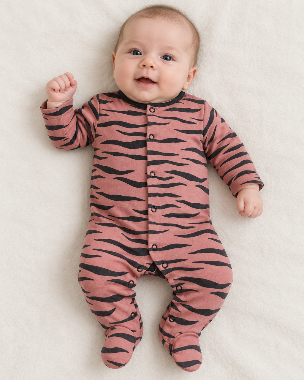 NEXT Baby Schlafoverall mit Tigerprint | Gr. 62