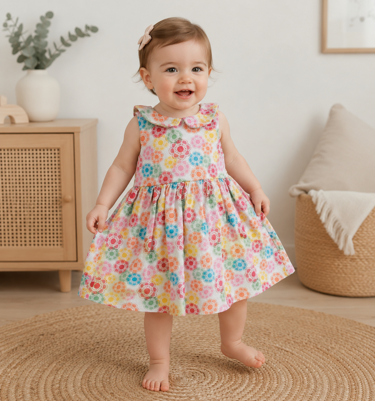 Liegelind Sommerkleid mit buntem Blumenprint 💮 | Gr. 80