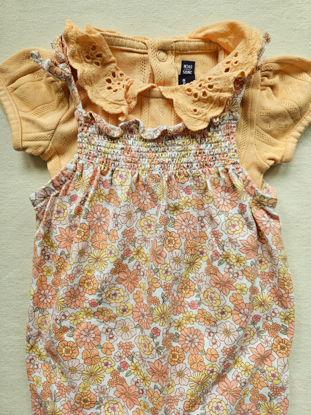 Sergent Major & Carter’s Set mit Body & Blumen-Strampler 🏵 | Gr. 62