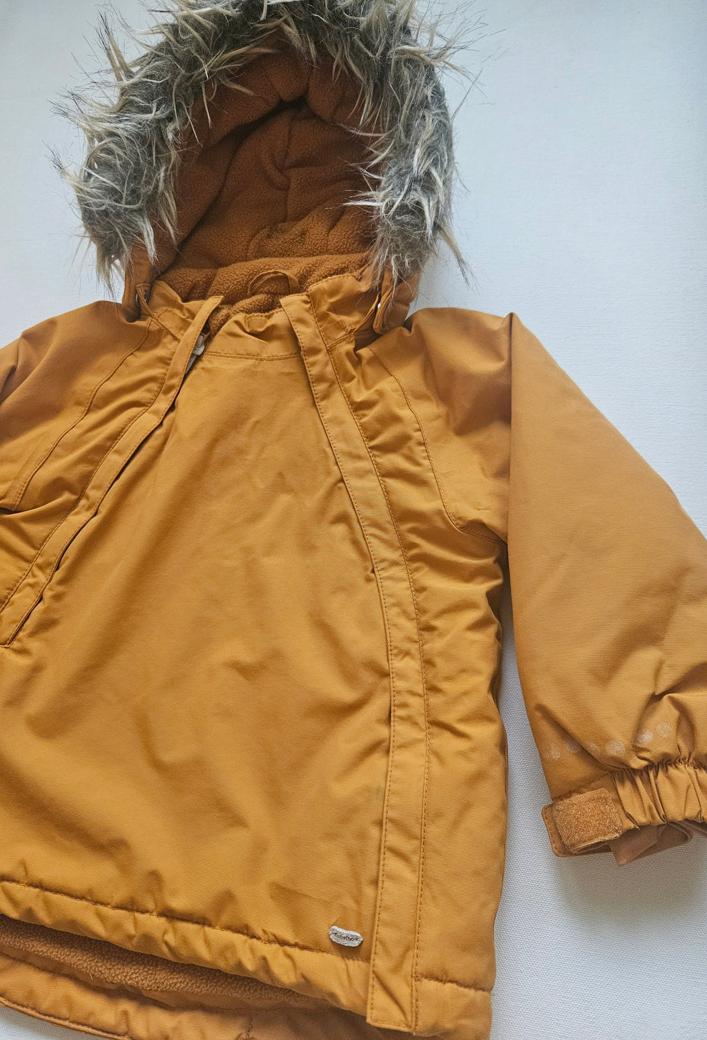 Minymo Winterjacke / Parka senfgelb | Gr. 92