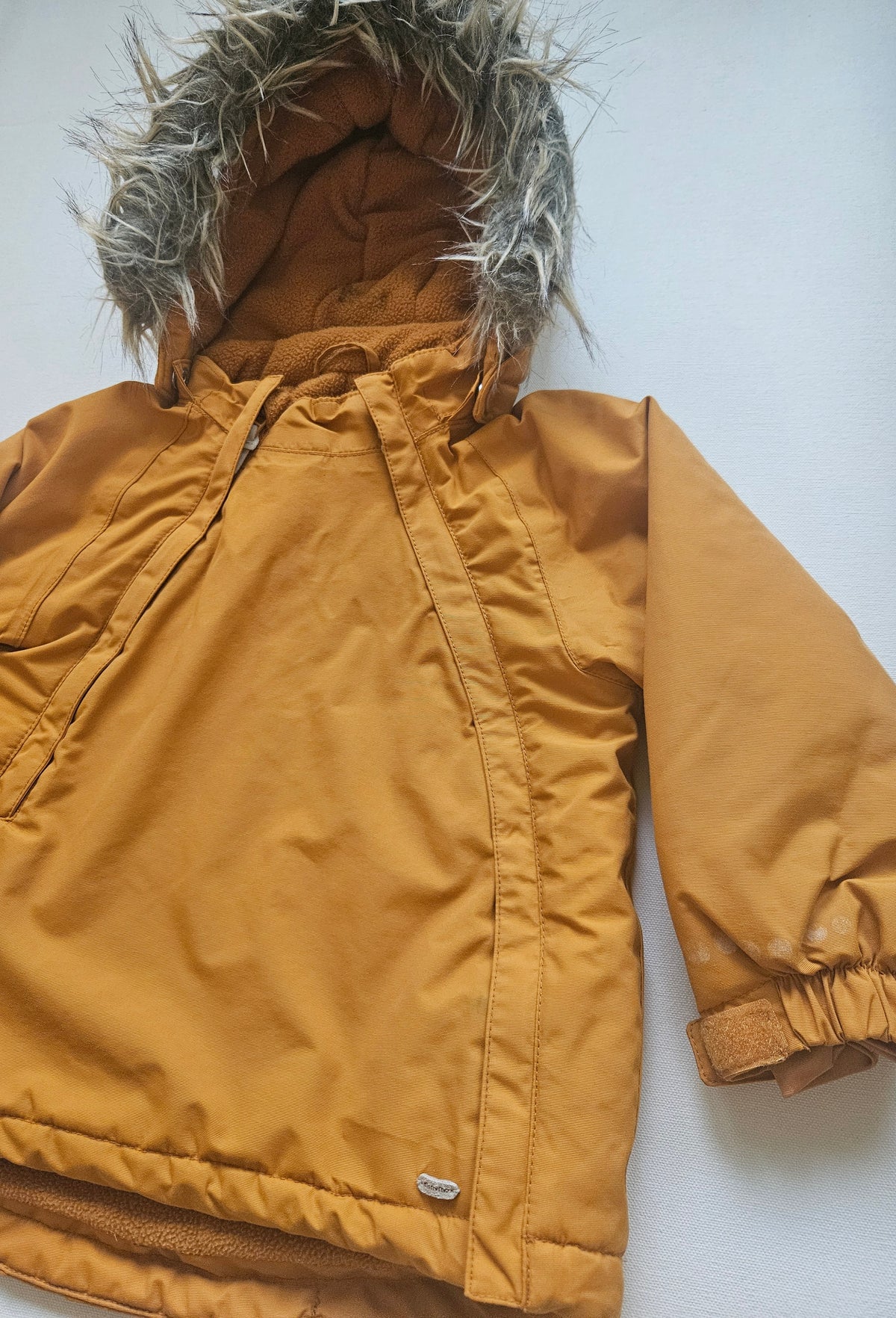 Minymo Winterjacke / Parka senfgelb | Gr. 92