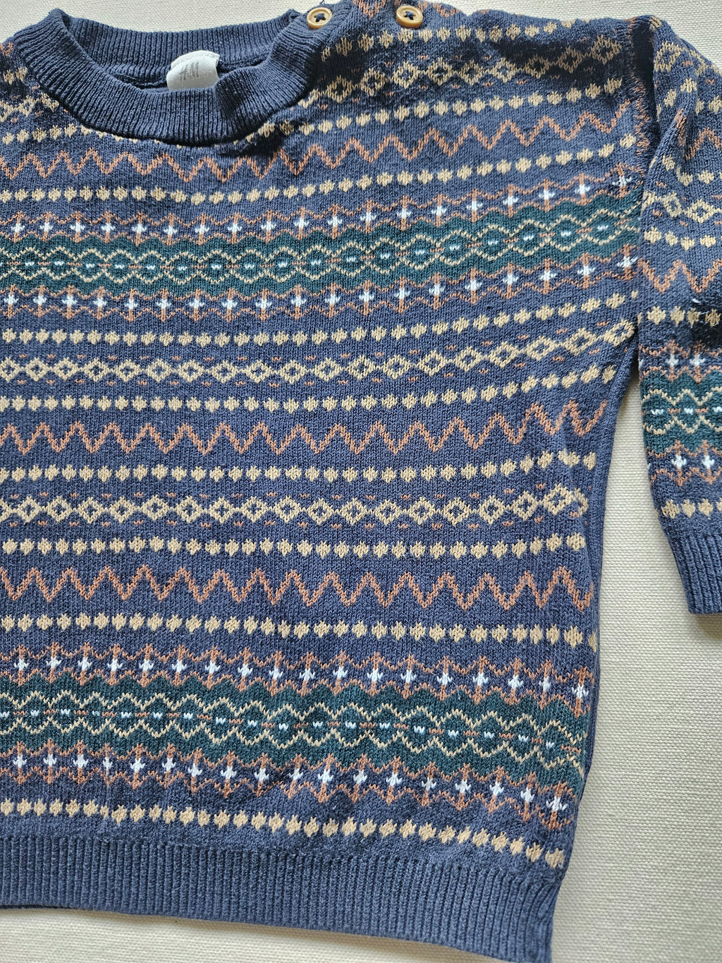 H&M Baby Set Strickpullover & gefütterte Feincordhose | Gr. 80