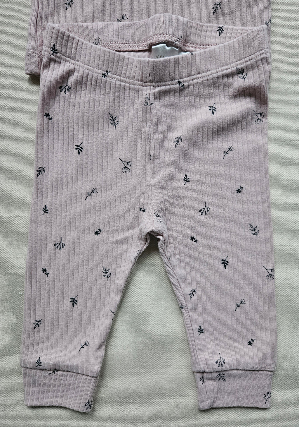 H&M 2-teiliges Ripp-Set mit Blumenprint 🌸 | Gr. 68