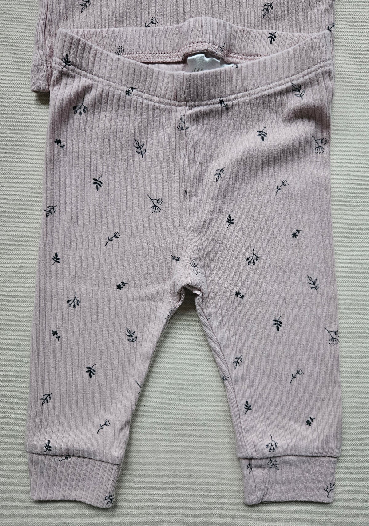 H&M 2-teiliges Ripp-Set mit Blumenprint 🌸 | Gr. 68