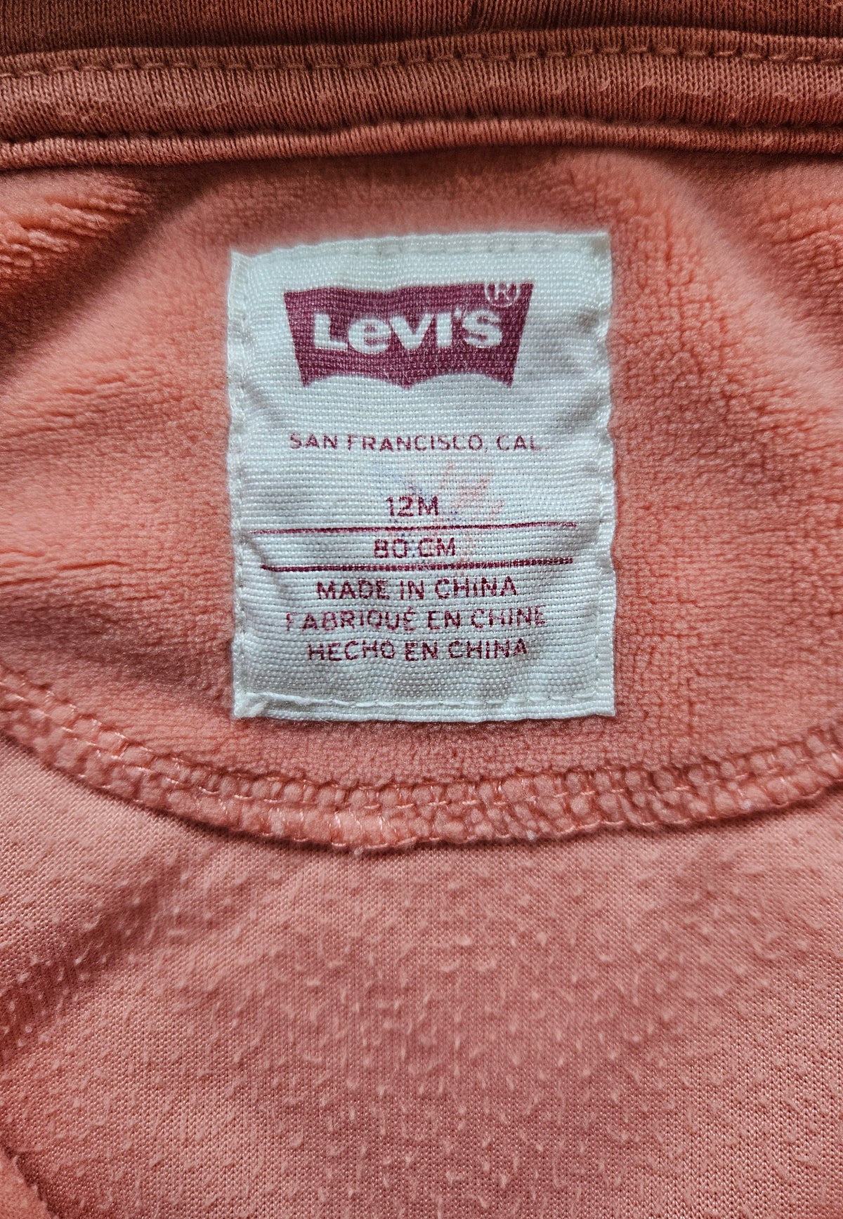 Levi’s Fleecejacke mit Kapuze & Puffärmeln  | Gr. 80