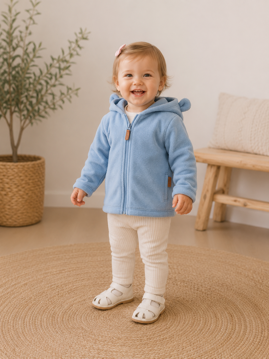 Name It Fleecejacke mit Teddy-Ohren | Gr. 86