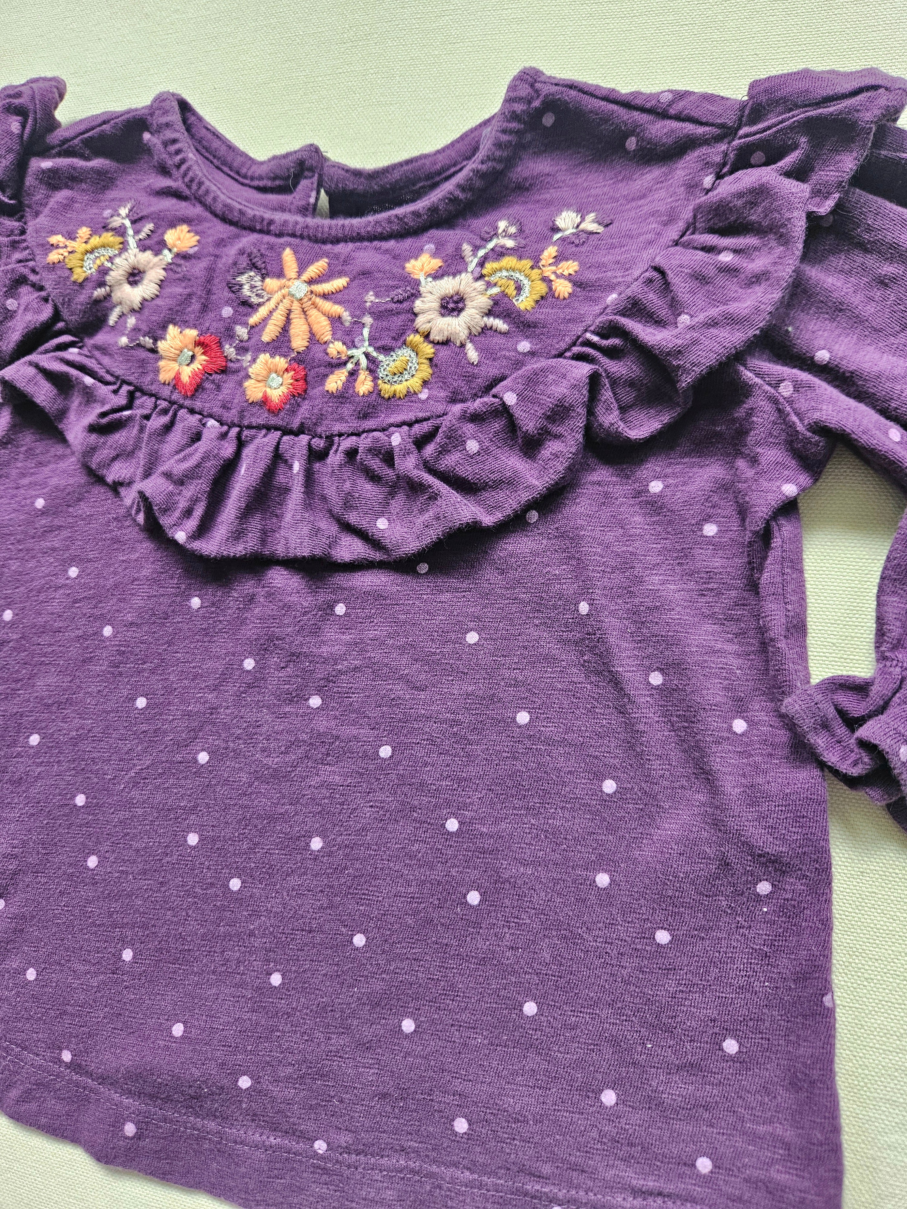 Next Outfit-Set mit bestickter Bluse & Hema Hose | Gr. 74