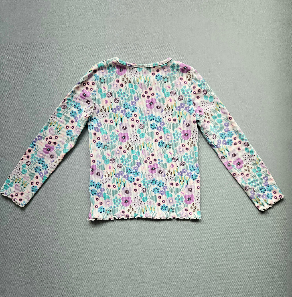 Langarmshirt mit Blumenmuster – Größe 98 – NEXT