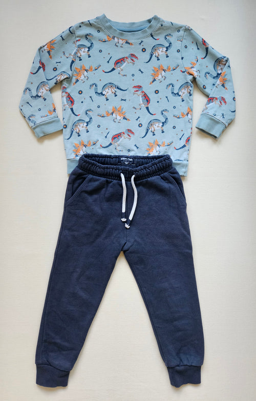 ALANA & NEXT Jungen-Set – Dino-Sweatshirt & Jogginghose 🦕 | Gr. 98