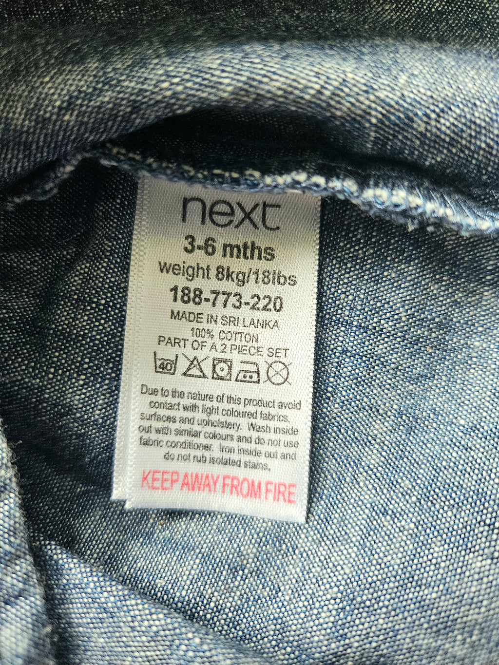 Next Outfit-Set Denim-Tunika + Leggings | Gr. 68