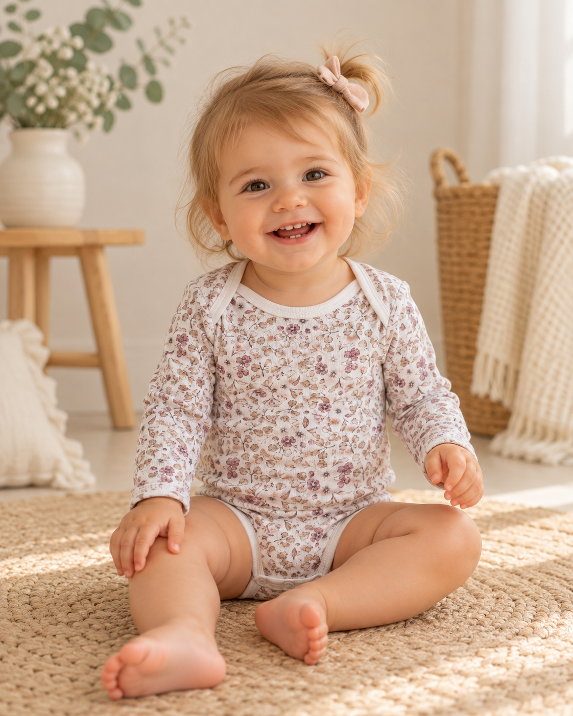 Name It Langarmbody mit Blumenprint 🌸 | Gr. 80