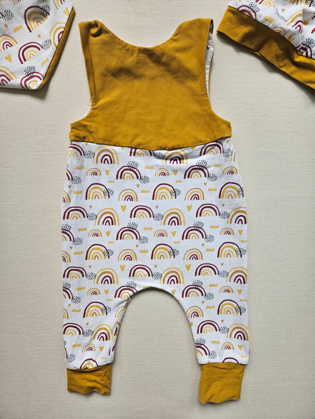 Handmade 3-teiliges Baby-Set mit Regenbogen 🌈 | Gr. 68